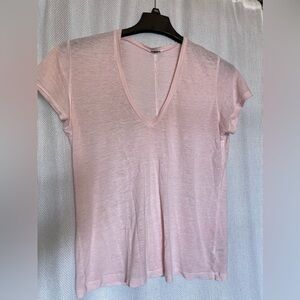 Monrow pink v neck tee